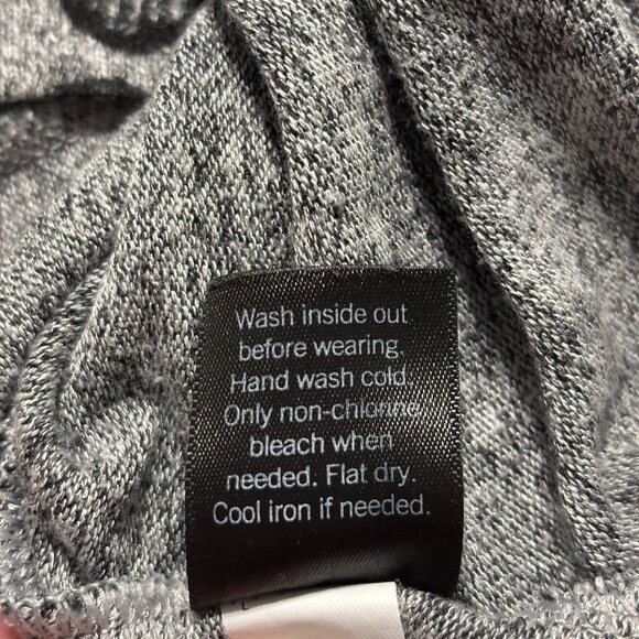 Simply Vera Vera Wang Gray Black Floral Lace Print Top L Cowl Neck Stretch Soft - Picture 11 of 14